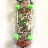 ALVA FINGER BOARD Skateboard "Fred Smith III" RED LIME Wheels Vintage Toy NOS 1980s