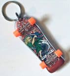 ALVA FINGER BOARD Skateboard "Fred Smith III" RED ORANGE Wheels Vintage Toy NOS 1980s