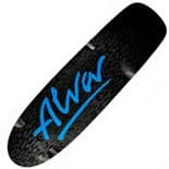 ALVA "Leopard" Pool Skateboard Deck 10" x 33" BLACK BLUE Old Skool Tony Alva