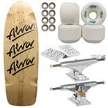 ALVA "Tri Logo" Complete Skateboard 9.75"  INDEPENDENT Alva Conical Wheels 1979 Old Skool