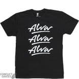 ALVA "Tri Logo" Skateboard T-Shirt Black S or M Tony Alva Old Skool 1970s  80s