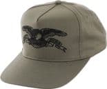 ANTI HERO "Basic Eagle Embroidered" Snapback Cap Skateboard KHAKI OSFA Adjustable