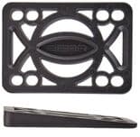 BEAR  "Angled Risers" Skateboard Riser Pads 3/8" -1/8"  Longboard BLACK Pair Slalom LDP