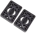 BEAR  "Flat Risers" Skateboard Riser Pads 1/2" 13mm Longboard BLACK Pair Half  Inch