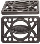 BEAR  "Flat Risers" Skateboard Riser Pads 1/4" 6.5mm Longboard BLACK Pair Quarter Inch