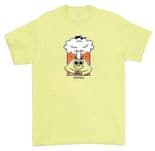 BLAST SKATES "Brain Blast" Skateboard  T-Shirt YELLOW  M L  Short Sleeve Tee ENGLAND