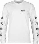 BONES  "Rat Bones Sleeve" Skateboard Long Sleeve T-Shirt WHITE SMALL only   LST