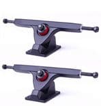 CALIBER II "Fifty" Skateboard Trucks Longboard Freeride 10" 184mm 50deg BLACKOUT