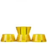 CLOUDS URETHANE "Cosmic Conical Bushings" Roller Skate Medium 85a YELLOW x4