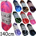 CRAZY Laces 140cm Wide Flat for Quad Skates Boots Roller Derby Choose Colour