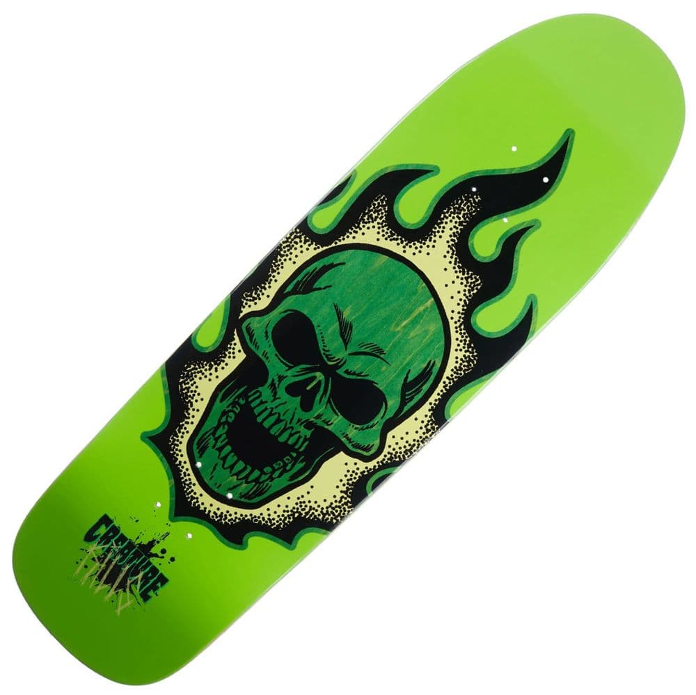 CREATURE "Boneheadz Shaped" Skateboard Deck 9 31" x 32" 14 25" WB GREEN