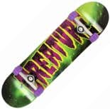CREATURE "Galaxy Logo - Mid" Complete Skateboard 7.8" x 31" GREEN / PURPLE  Park Street Ramp
