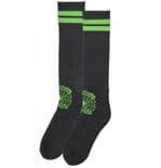 CREATURE "Web Tall" Skateboard  Socks BLACK  / GREEN 1 pair