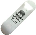 DEATH "OG Skull" Skateboard Deck  8.5" x 32" WHITE  Vert Pool Park Street