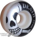 DEATH "Skull" Skateboard Wheels 53mm Set of 4 White/Silver Park Street