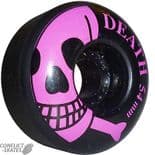 DEATH "Skull" Skateboard Wheels 54mm 101a Park Street   BLACK PINK  UK