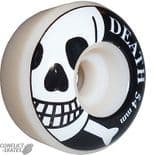 DEATH "Skull" Skateboard Wheels 54mm 101a Park Street White / Black UK