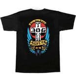 DOGTOWN "Bull Dog" Skateboard T-Shirt BLACK BLUE M L  XL or XXL Old Skool Tee 1970s Wes Humpston