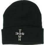 DOGTOWN "Cross Letters - Embroidered" Beanie Skateboard BLACK OSFA Hat
