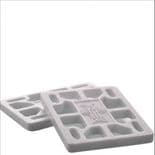 DOGTOWN  "Cross Logo" Skateboard 1/4" Riser Pads  WHITE Pair Longboard Old Skool Risers