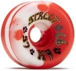 DOGTOWN "K9 80's Street" Skateboard Wheels 57mm 97a RED WHITE 1980s Reissues  Pool