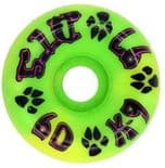 DOGTOWN "K9" Skateboard Wheels 60mm 97a YELLOW LIME 1980s Reissues Pool