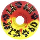 DOGTOWN "K9" Skateboard Wheels 60mm 97a YELLOW RED 1980s Reissues Pool