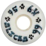 DOGTOWN "Slicks - Sidecut" Skateboard Wheels 56mm 99a WHITE  Park Ramp