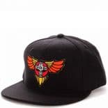 DOGTOWN "Wings" Snapback Cap Skateboard BLACK OSFA Adjustable Old Skool Hat