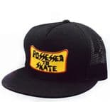 DOGTOWN x SUICIDAL SKATES "Possessed to Skate" Snapback Mesh Cap Skateboard BLACK OSFA  Hat