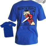 ELEPHANT BRAND Black Flag "My War" Skateboard T-Shirt Royal S or M  only Punk