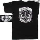 ELEPHANT BRAND "Elephant Logo" Skateboard T-Shirt BLACK Size S only Vallely