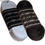 FLAT Laces 140cm  Long Wide  for Quad Skates Boots Roller Derby Black or White