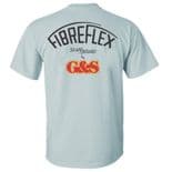 G&S "Fibreflex" Skateboard T-Shirt  LT BLUE   L  or  XXL 1970s 1980s Tee Gordon & Smith