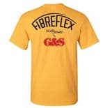 G&S "Fibreflex" Skateboard T-Shirt  YELLOW S M L XL  XXL 1970s 1980s Tee Gordon & Smith