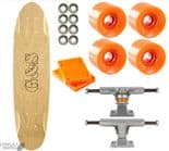 G&S "Warptail II" Complete Skateboard 7.25" x 28.5" NATURAL INDY OJ III Hot Juice Wheels 1970's