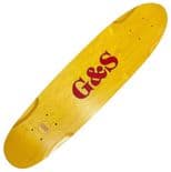 G&S "Warptail II" Skateboard Deck 7.25" x 28.5" YELLOW  / RED Old Skool 1970s Reissue