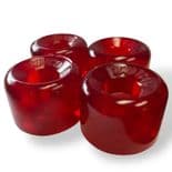 G&S "Yo-Yo Flatback" Skateboard Wheels 63mm 82a CLEAR RED YoYos 1970s Gordon Smith