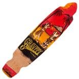GRAVITY  "Big Kick - Tequila Sunrise" Skateboard Deck 45" x 10.25" Longboard  ORANGE Freeride