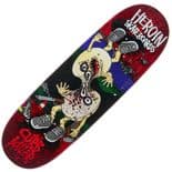 HEROIN "Curb Killer 9 Merged - Razor Edge" Skateboard Deck 10" x 32.5" RED Symmetrical Pool Park