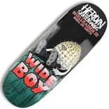 HEROIN "Shellraiser III Wide Boy - Razor Edge" Skateboard Deck 11" x 32.5" TEAL Pool Park EGG