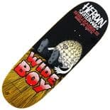 HEROIN "Shellraiser III Wide Boy - Razor Edge" Skateboard Deck 11" x 32.5" YELLOW Pool Park EGG