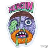 HEROIN SKATEBOARDS "Ball - Chet" Skateboard Sticker 13cm  NOS Fos