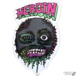 HEROIN SKATEBOARDS "Ball - DMODW" Skateboard Sticker 13cm  NOS Fos
