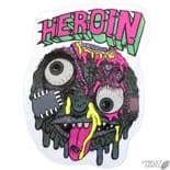 HEROIN SKATEBOARDS "Ball - Fos" Skateboard Sticker 13cm  NOS Fos