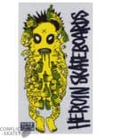 HEROIN SKATEBOARDS "ICON - Chopper" Skateboard Sticker 13cm  NOS Fos