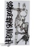 HEROIN SKATEBOARDS "ICON - DMODW" Skateboard Sticker 13cm  NOS Fos