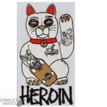HEROIN SKATEBOARDS "ICON - DS" Skateboard Sticker 13cm  NOS Fos