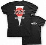 HOSOI "Hammerhead Logo" Skateboard T-Shirt BLACK S M L or XL 1980s Tee Old Skool