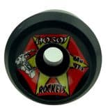 HOSOI "Rockets" Skateboard Wheels 61mm 97a  BLACK 1980s Made in USA Reissues